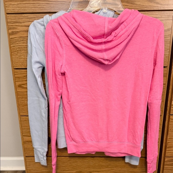 So Blue and Pink Zip-Up Hoodies XS - Picture 3 of 6